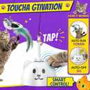 Interactive Cat Toys for Indoor Cats: Upgraded 360 Automatic Spin Flying Bird Feather Wand with Silicone Protected Rod Safe Play, Strong 8cm Suction Cup, USB-Rechargeable for Bored Kittens and Adult