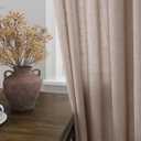 Oatmeal Linen Curtains 84 Inches Long for Bedroom Back Tab Light Filtering Privacy Semi Sheer Curtains Modern Farmhouse Decor Oatmeal Cotton Textured Curtain for Living Room 2 Panels Set 52x84