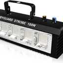 Strobe Stage Lights Sound Activated, Led Strobe Light 100W, Halloween Light Effect with Remote Control, Professional DJ Party Lights for Banquet Host