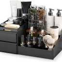 Cologne Organizer for Men, Black Bathroom Organizer, Cologne Organizers, Perfume Tray, Counter Storage, Bathroom Shelf, Brush Holder, for Skincare, Beard, Shaving Lotion