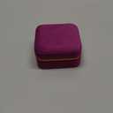 Travel Jewelry Case, Small Plush Velvet Jewelry Box for Women and Girls, Portable Jewelry holder organizer for Rings Earrings Necklaces Bracelets, Midnight Purple 