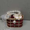 CARIEDO Evening Handbag Women Clutch Purses with Pearl Diamonds for Wedding Prom Birthday Party Dinner Accessories | with Pearl Diamonds, for Wedding, Prom, Birthday Party, Dinner, Accessories
