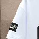 Verdusa Men's Jersey Shirt Letter Print Short Sleeve Round Neck Athletic Tee Tops (XXL)