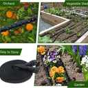 Flat Soaker Hose, Garden Hose with Heavy Duty Double Layer Design, Drip Irrigation Hose Saves 80% Water, Leak Proof Sprinkler Hose for Garden, Lawn, Vegetable plot (50FT)