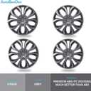 4-Pack Universal Hubcaps Replacement R16 16 inch, Steel Wheel Rim Cover for Most Cars Trucks Sedans SUV, 16" 16 in Wheel Covers Hub Caps (Gray Color)