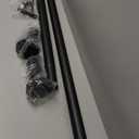 Long Tension Curtain Rod 51-128 In (4-10Ft), Heavy Duty Tension Rod for Window, Outdoor Curtain Rod for Patio, Shower Curtain Rod No Drilling for Bathroom Renter Friendly Curtain Pole, Black