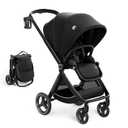 EMU Baby Stroller with Reversible Seat Full-Size Infant Stroller with Full Recline Cockpit Compact Foldable Toddler Carriage for Outdoor City - Black