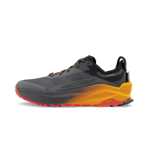 ALTRA Men's Olympus 6 Trail Running Shoe, Black/Orange, 12