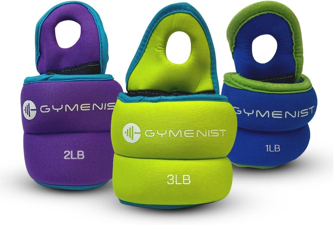 Pair of Wrist Weights With Hole for Thumb, Great for Running & All Kind of Cardio Exercises (3 LB - PAIR (6 Lb total), Multicolor)