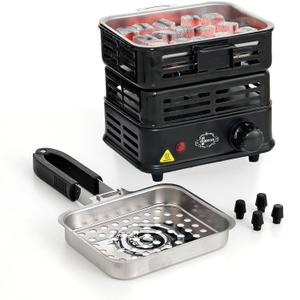 Coal Burner Multipurpose Turbo Coal Burner Charcoal Starter Hot Plate Electric Stove Coconut Starter 1000W High Power Cube Coil Burner Fire Starter Faster Heating