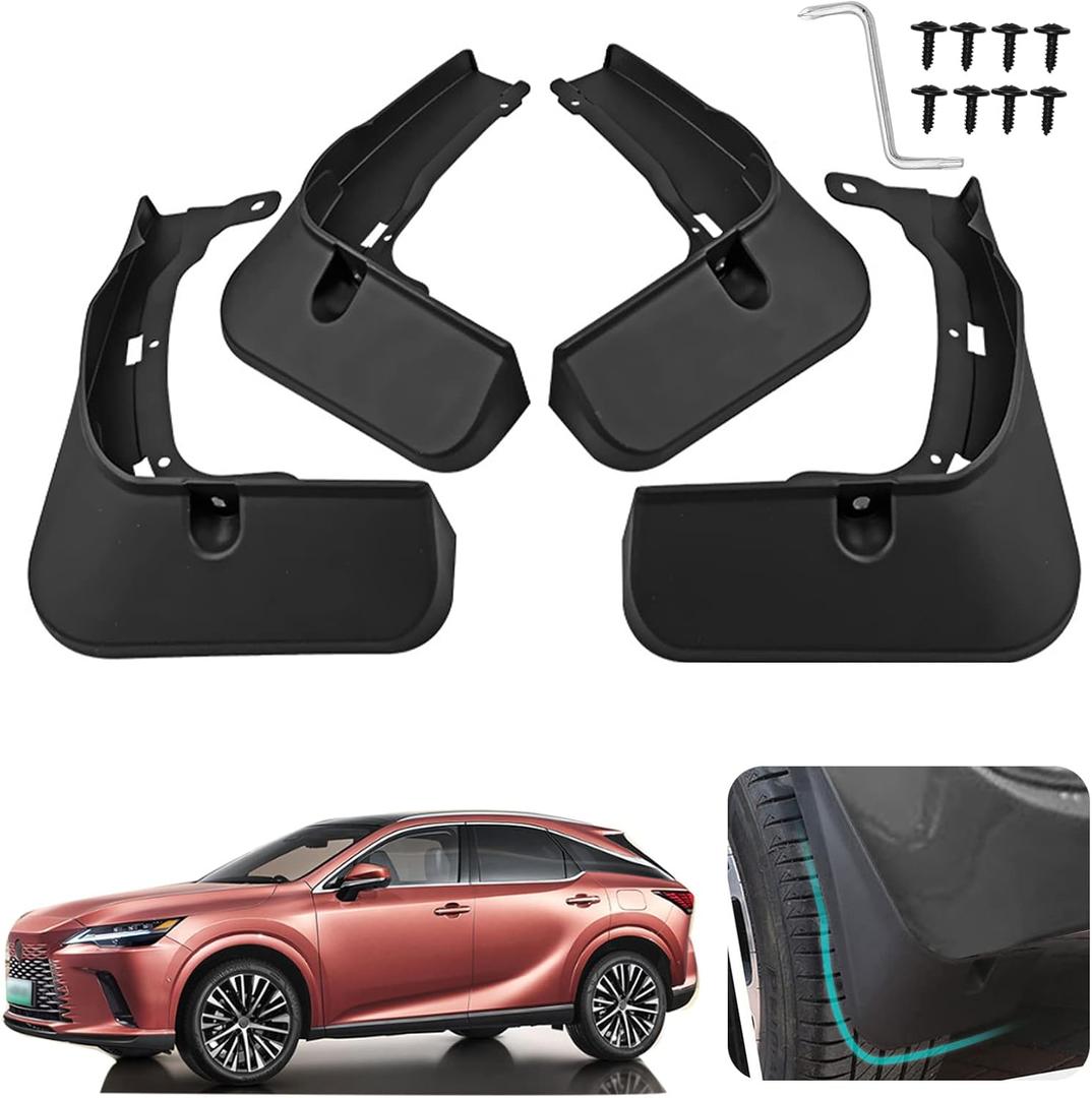 Custom Fit for Mud Flaps Lexus RX 350 350h 500h 2023 2024 2025 Mud Splash Guard Front and Rear 4-PC Set