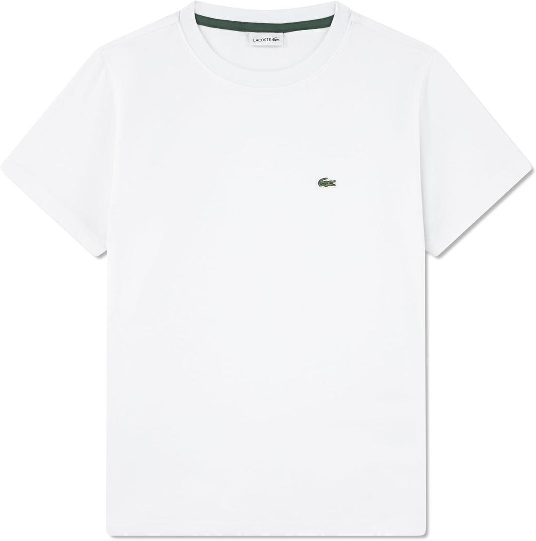 Lacoste Boys' Jersey T-Shirt (White, XL)