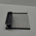 Dolreiik Roll Up Dish Drying Rack Over The Sink, 304 Stainless Stee Dish Drainer, Foldable & Adjustable Sink Drying Rack for Kitchen Sink Counter with Utensil Holder (Gray, Expandable)