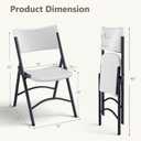 Folding Chair 4 Pack, Portable Heavy Duty Foldable Chair Plastic Seat with Steel Frame for Indoor and Outdoor, Dinning, Party, Wedding, Office, Patio, Garden, White