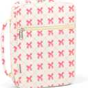 Bible Cover Case for Women,Cordoury Bible Cover with Handle,Bow Bible Book Cover,Carrying Case Bible Protective Christian Gift(zhengqi Bow, M)