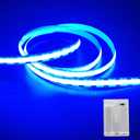 Battery Powered LED Strip Lights, 3.3FT COB LED Strip Light, Battery Operated LED Lights, Ice Blue LED Strip Lights Battery Powered for Closet, Cabinet, Shelf, Kitchen, DIY Lighting (3.28FT x1), Ice Blue