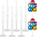6 Sets Balloon Stand Kits, Balloon Sticks Holders with Base for Table Graduation Birthday Baby Shower Gender Reveal Party Decorations