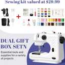 Beginner Sewing Machine, 12 Built-in Stitches with Foot Pedal, 2-Speed Control, Portable Mini Sewing Machine for Home Travel Use & Sewing Enthusiasts (black)