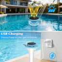 Solar Pool Thermometer Floating Easy Read, IPX8 Waterproof Digital Thermometer Wireless, Water Temperature Monitor for Swimming Pool, Hot Tub, Cold Plunge, Pond, Lake