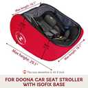 YOREPEK Padded Stroller Travel Bag for Airplane, Compatible with Doona Car Seat Stroller and More, Stroller Gate Check Bag with Lockable Zipper,Foldable Stroller Storage Bag Backpack for Baby Travel