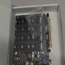 M.2 PCIE Adapter Card, 4 Port M.2 NVMe SSD to PCIE X16 M Key Hard Drive Converter Reader Expansion Card PC Internal Expansion Card Pcie Nvme Adapter (ph44