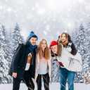 Mocsicka Winter Wonderland Backdrop Winter Snowy Forest Background Frozen Trees Landscape Decoration Newborn Children Portrait Photo Studio Booth Props (8x6ft)