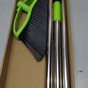 Soft Bristles Green Angle Broom with Long Handle Indoor Sweeping Broom for Home Kitchen Hardwood Floor Cleaning
