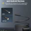 Anykit Endoscope Camera with Light, 1920P HD Borescope with 8 Adjustable LED Lights, Semi-Rigid Snake Camera with Light, IP67 Waterproof Inspection Cam for iPhone & Android, 9.8 ft Single Lens