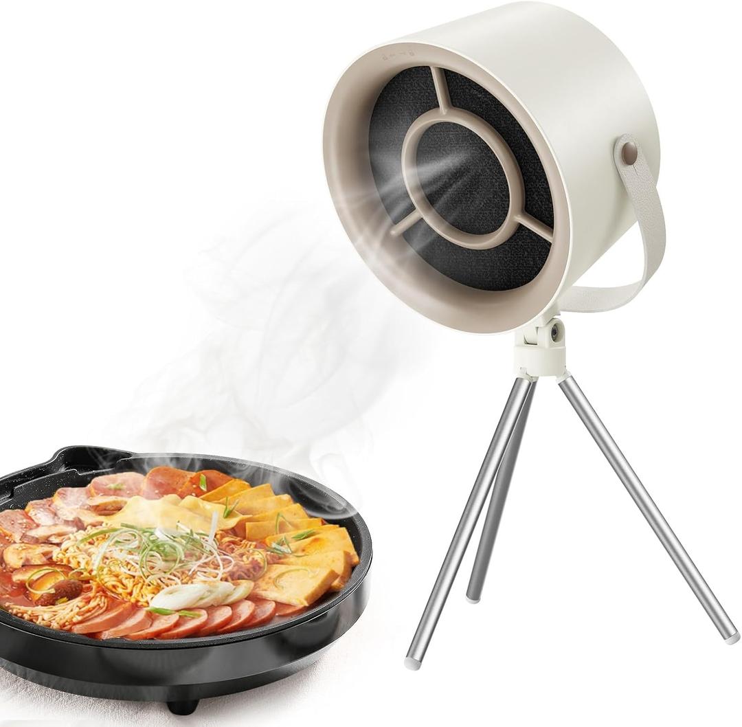ORIA Portable Range Hood, Desktop Range Hood, Mini Kitchen Exhaust Fan with 3 Speed, 5 Filters, Detachable Low Noise Extractor Hood for Cooking, Indoor BBQ, Hot Pot, RV Kitchens
