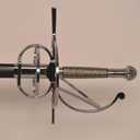 45.7" Renaissance Spanish Italian Style Rapier Fencing Sword with Spiral Swept-Hilt for Cosplay, Collection, Display
