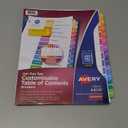 Avery Jan-Dec 12 Tab Dividers for 3 Ring Binders, Customizable Table of Contents, Multicolor Tabs, 3 Sets (44128)