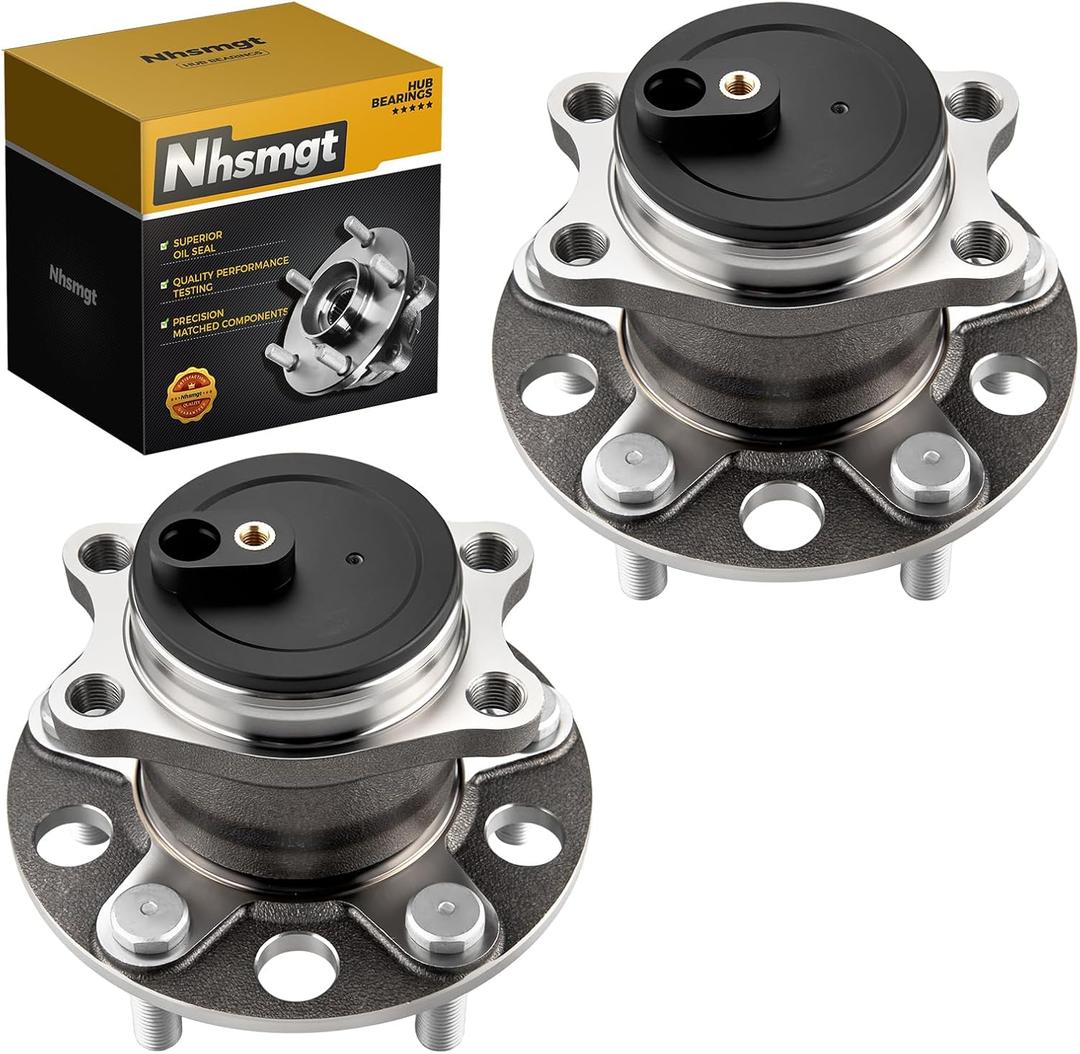 512332 FWD Rear Wheel Bearing Hub Compatible with Patriot 2007-2017, Compass 2007-2017, Avenger 2008-2014, Chrys ler 200 2011-2014, Caliber 2007-2012, Sebring 2007-2010 5 Lug w/ABS 2pcs