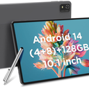 CWOWDEFU Android Tablet,10 Inch Tablet with 128GB ROM(up to 1 TB),Face ID,Features 6000mAh Battery,5G WiFi 6,Bluetooth 5.0, 8MP/5MP Dual Cam,Best Gift for Your Family, Child,Kids