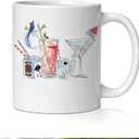Mahjong Cocktail mug Gifts for Mah Jong Lover Players,mahjong gifts for women,Mah jong Accessories Ceramic Coffee Tea Mug 11 oz