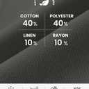 TBMPOY Men’s Linen Pants Casual Lightweight Beach Summer Pants Elastic Waist Slim Fit Trousers Dark Grey
