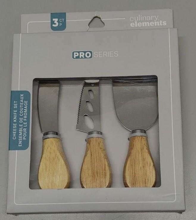 Culinary Element Pro Series Set Of Three (3) Cheese Knife Set