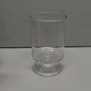 CYS EXCEL Glass Hurricane Pillar Candle Holder (H:8" W:4.75") | Multiple Size Choices Short Stem Candle Centerpieces | Stemmed Glass Cylinder Candle Vase