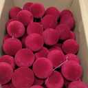 2 Pcs 9 ft Christmas Velvet Ball Garland 3.15 Inch Burgundy Ornaments Garland Xmas Hanging Balls Decorations for Tree Home Indoor Outdoor Mantel Holiday Party Accessories (2, 9 Ft, 3.15 Inch)