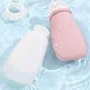 2 x 21 Pack Travel Bottles for Toiletries TSA Approved 3oz Silicone Travel Size Containers Leak Proof Refillable Squeezable Travel Essentials for Shampoo Conditioner Lotion with Pink Toiletry Bag