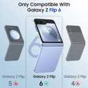 6 x GooseBox for Samsung Galaxy Z Flip 6 Case with Screen Protection,Z Flip 6 Slim HD Clearly Case Ultra-Thin Anti-Scratch Shockproof Phone Case(Purple)