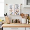 Funny Corgi Dog Kitchen Towels, Gifts for Corgi Lovers Dish Tea Towels, Dog Lover Gifts for Women Men Decorative Hand Towel for Kitchen, 16x24 Inch Set of 2