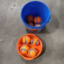 Chuckit! Ultra Ball Dog Toy with Chuckit! Cleaning Bucket, Bouncy Fetch Pet Toys For Dogs 20-60 lbs, Interactive Dog Toys, Durable Rubber, Size Medium, 2.5-inch Diameter, 8-Pack of Balls