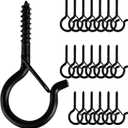 20 PCS Q-Hanger, Screw Hooks for Outdoor String Lights, Safety Buckle Design, Easy Release