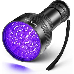 Lepro 51 LEDs UV Light Handheld Blacklight, UV Flashlight Black Light, 395nm Detector for Pet Urine, Stains, Bed Bug and Scorpions, Battery Not Included