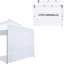 Joramoy Canopy Tent Sidewalls for 1010 Pop Up Canopy, 3 Pack Instant Canopy Sunwall, Waterproof and UV Protection Canopy Shade Wall, Straight Leg Canopy Sidewalls 3 PCS Only(White)