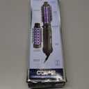 Conair 2-in-1 Hot Air Curling Combo, Includes 1.5-inch Curl Brush and 1-inch Aluminum Bristle Brush (Black / Purple)