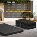 Tri Folding Mattress, 4'' Queen Memory Foam Foldable Mattress
Breathable & Washable Cover, Handle & Non-Slip Bottom, Back Pain Relief, Portable Mattress for Guest Bed/Yoga/Camping/Travel