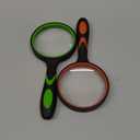 SHENGQIDZ 2 Pack 75mm 10X Handheld Magnifying Glass,Rubber Reading Magnifier for Kids Seniors, Suitable for Hobbies and Science