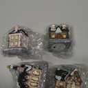 Christmas Decorations Village House Decor Xmas Lantern Decorative Resin House Collectible Buildings Figurine De Navidad Decoracin with LED Light