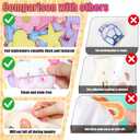 NICEVINYL Self-Adhesive Letter Patches for Bags: 78PCS Multicolor Varsity Letters Fabric Sticker for Hats - Cute Flower Star Heart Lightning Bows Stick on Patches for DIY Backpacks Shirts Gifts